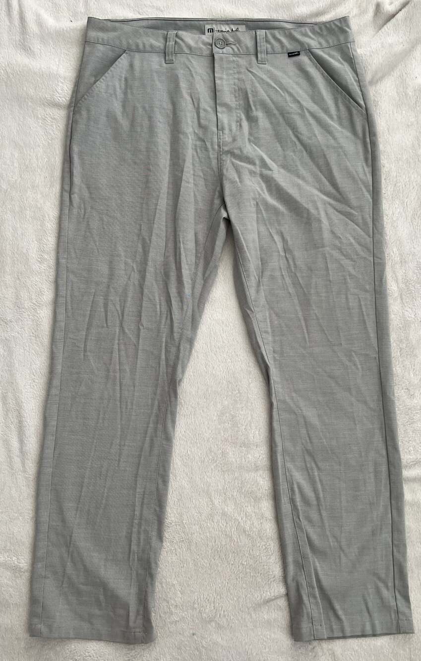 TravisMathew Golf Pants Size 34 Gray Performance